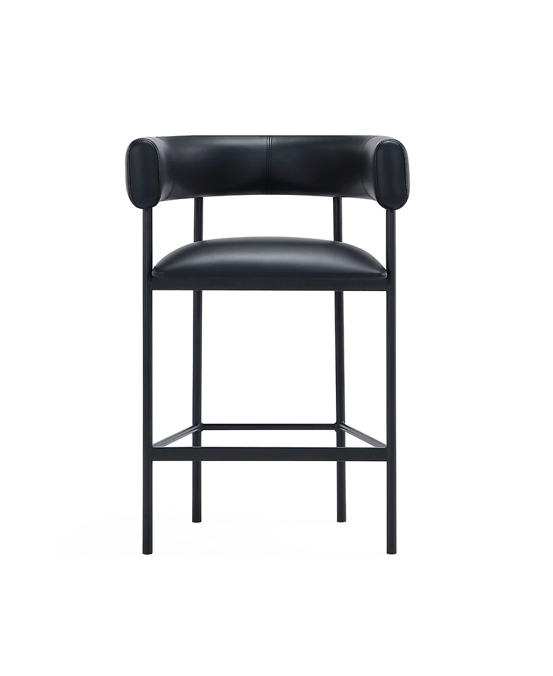 Onda 35.8" Faux Leather Upholstered Counter Stool