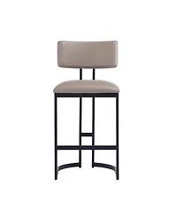 Juno 38.2" Faux Leather Upholstered Counter Stool