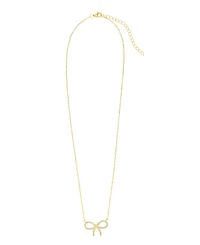 Macy's Cubic Zirconia 14k Gold Over Bow Necklace
