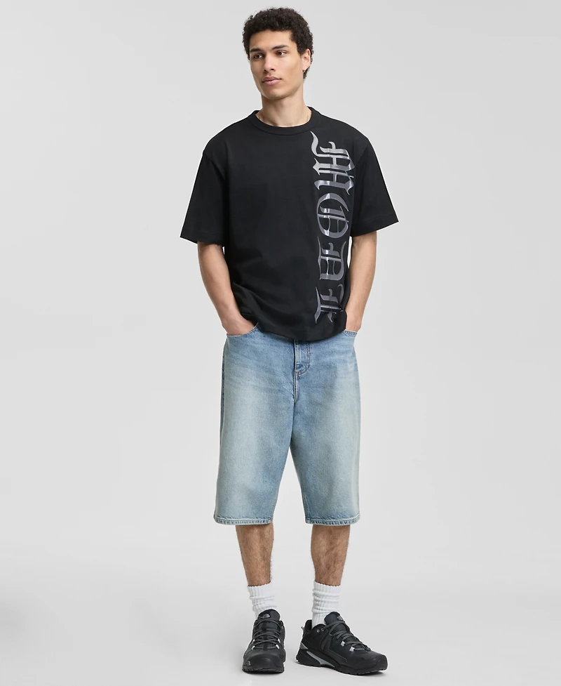 Mode of One Men's Cotton Metallic-Graphic Relaxed T-Shirt, Macy's Exclusive