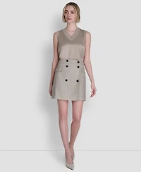 Dkny Women's Windowpane Melange Mini Skirt