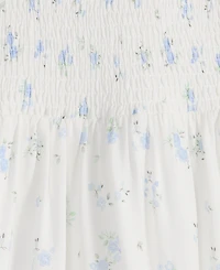 With Jules Big Girls Short-Sleeve Smocked-Bodice Dress