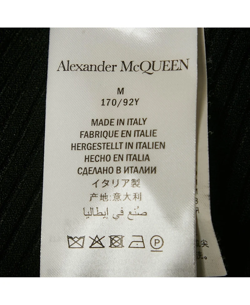 Pre-Owned Alexander Mcqueen Women's Rib Knit Cut-Out Crop Top