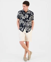 Cubavera Men's Abstract Watercolor Print Short-Sleeve Shirt