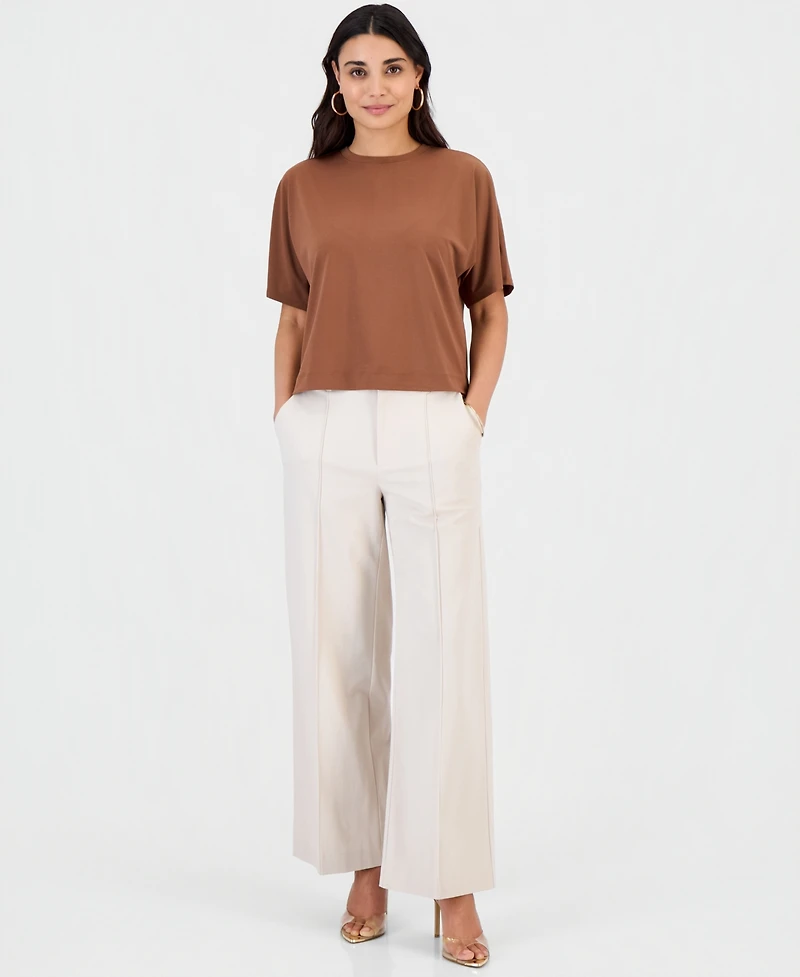 I.n.c. International Concepts Petite Boxy-Fit Crewneck T-Shirt, Macy's Exclusive