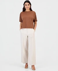 I.n.c. International Concepts Petite Boxy-Fit Crewneck T-Shirt, Macy's Exclusive