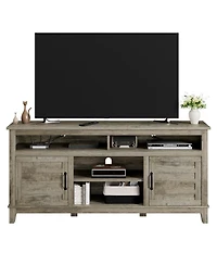 gaomon 63" Mdf Rustic Farmhouse Tv Stand for 70" TVs, Height-Adjustable Shelves Media Console