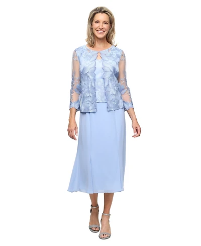 Alex Evenings Women's Scoop Neck Jacket Dress