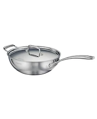 Tramontina Utsava Tri-Ply Clad Stainless Steel 3.75-Quart Covered Wok