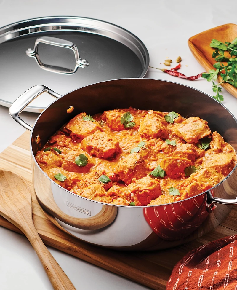 Tramontina Utsava Tri-Ply Clad Stainless Steel 6.5-Quart Covered Casserole