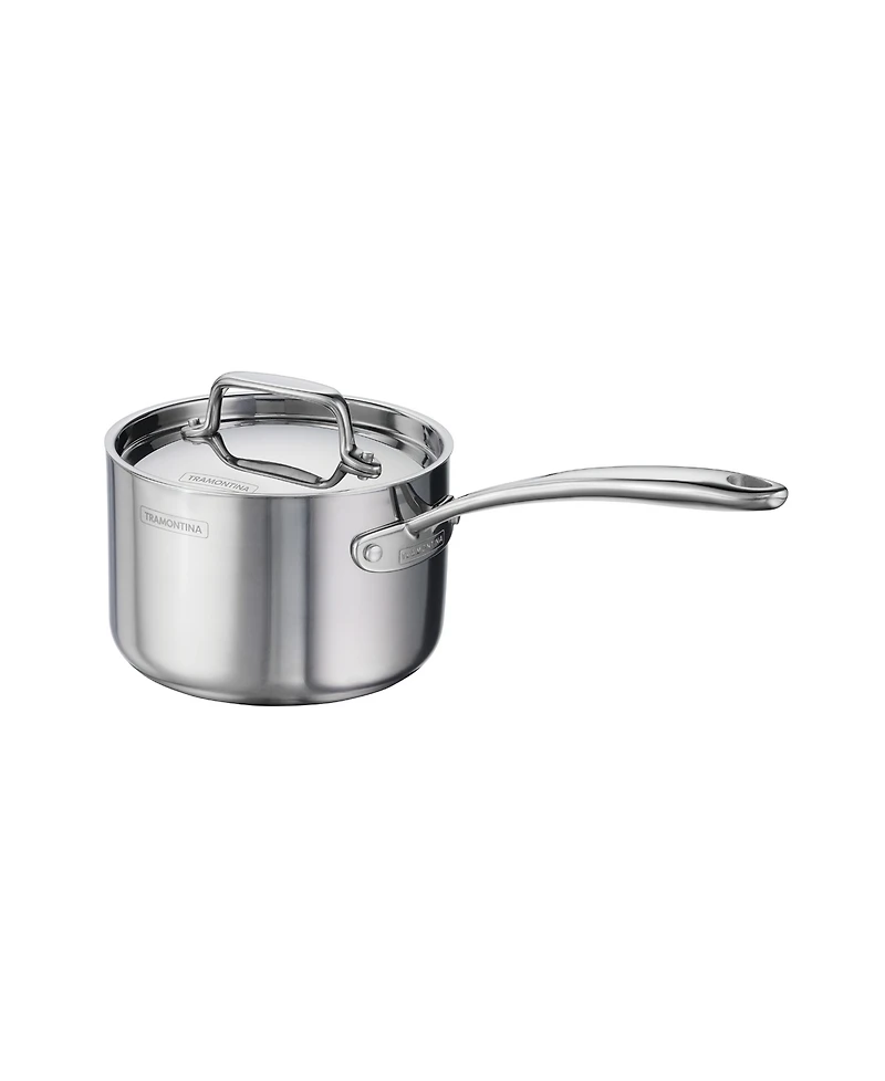 Tramontina Utsava Tri-Ply Clad Stainless Steel 2.2-Quart Covered Saucepan