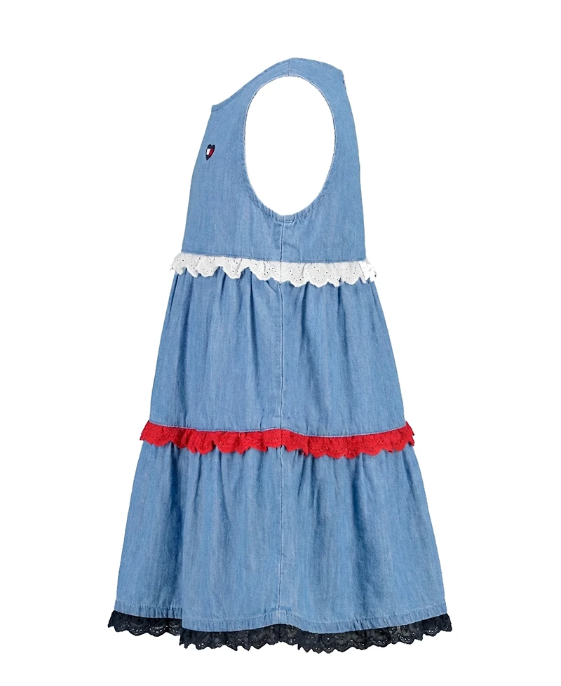 Tommy Hilfiger Girls' Toddler 2T-4T Denim A-Line Dress