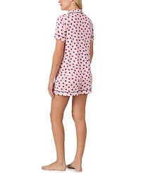 Kate Spade New York Sleepwear Short Sleeve Modal Jersey Notch Collar Boxer Pj Set