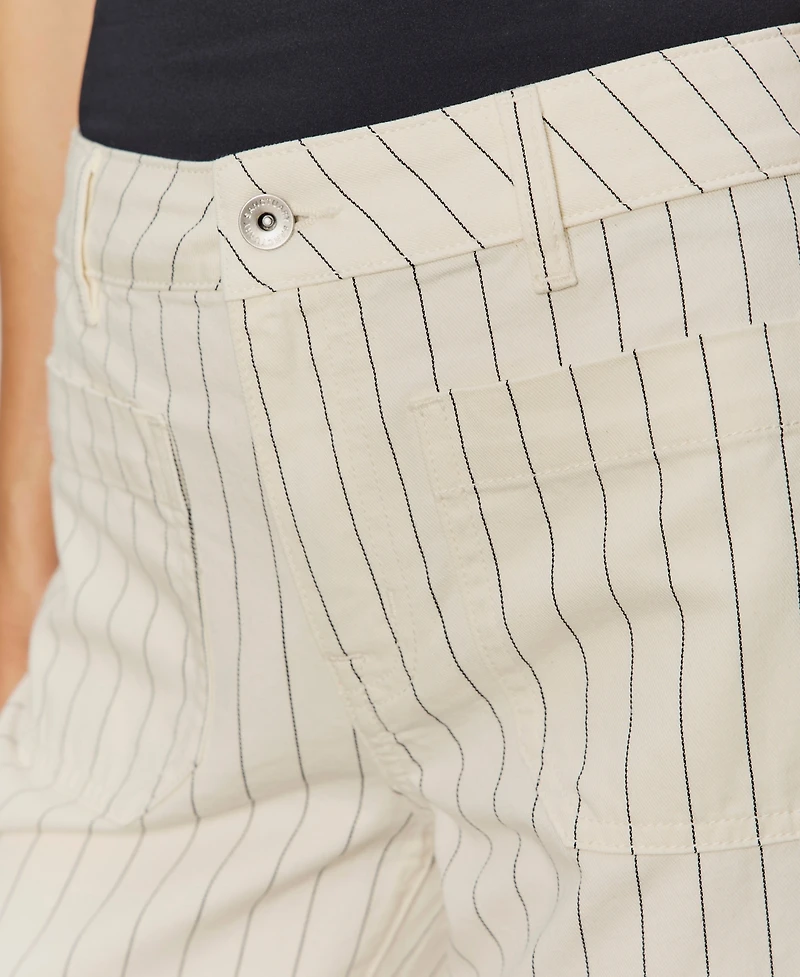 Sanctuary Petite Marine Wide Leg Cropped Capri Pants