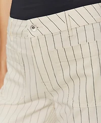 Sanctuary Petite Marine Wide Leg Cropped Capri Pants