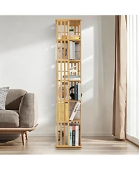 Yigii 360° Rotating Narrow Bookshelf for Home