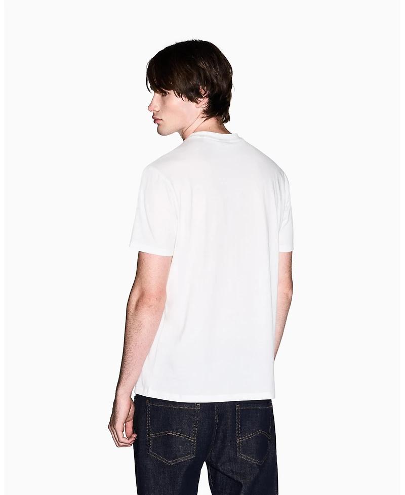 A|X Armani Exchange Men's Ibiza X Leaf Box Print T-Shirt