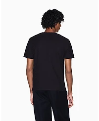 A|X Armani Exchange Men's Short Sleeve Mercerized Cotton All Over Logo T-Shirt