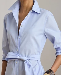 Lauren Ralph Petite Point Collar Shirt Dress