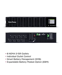 CyberPower OL1K5RTHD 1500VA/1350W Smart App Online Sine Wave Lcd Rack/Tower Convertible Ups System