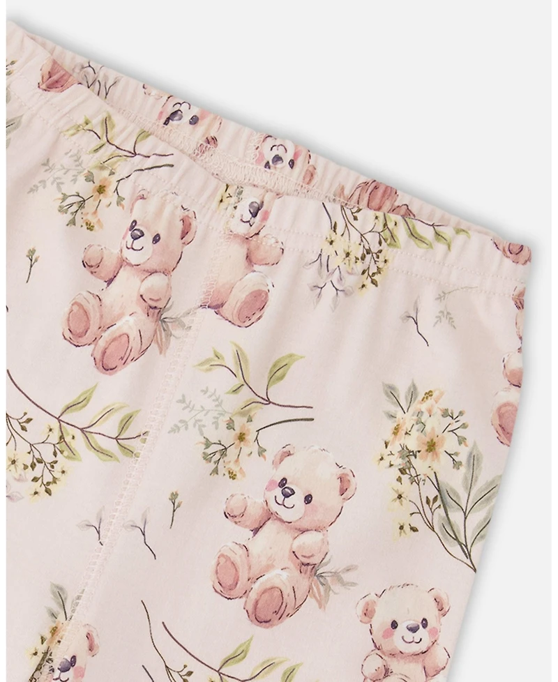 Deux par Toddler Girls Cotton Two-Piece Pyjama Set Bear Print