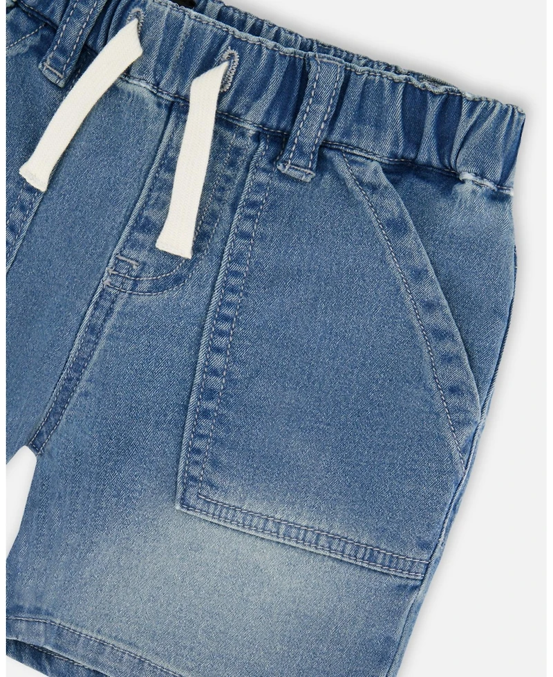 Deux par Toddler Boys French Terry Denim Shorts