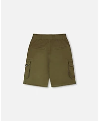 Deux par Big Boys Stretch Twill Bermuda with Cargo Pockets