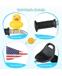 Mecale Toddler Tricycle with 3 Position Seat and Storage Basket for Kids