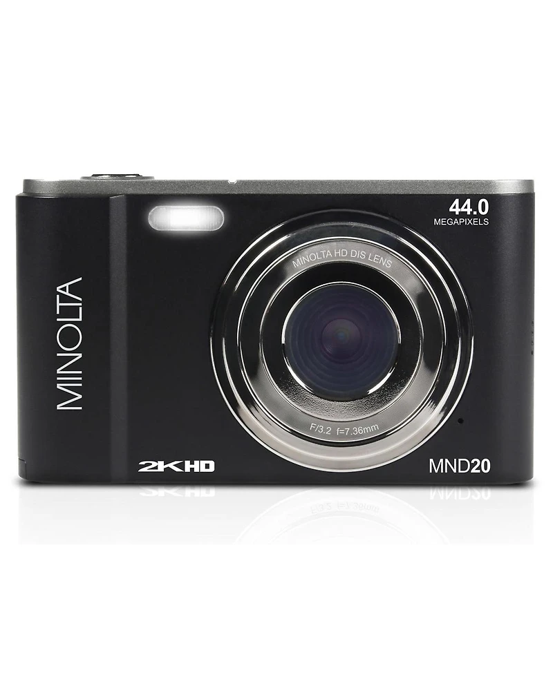 Minolta MND20 44 Mp 2.7K Ultra Hd Digital Camera (Black) with accessory kit