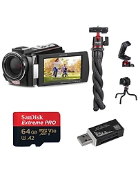 Minolta MN4K25NV 4K Ultra Hd 30MP 3" Touchscreen Camcorder with Night Vision with Accessory Kit