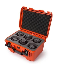 Nanuk Medium Series 918 Lightweight Nk-7 Resin Waterproof Protective Case with Foam Insert for 6 Camera Lens, Orange