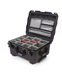 Nanuk 950 Wheeled Waterproof Hard Case with 4-Pocket Lid Organizer and Padded Divider for Camera