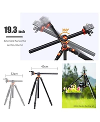 K&F Concept K234A6 4-Section Aluminum Travel Tripod/Monopod with Ball Head