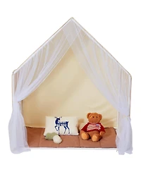 Sugift Kids Yurt Play Tent with Mat & Lamp, Indoor Outdoor