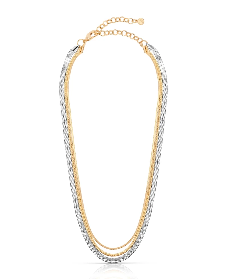 Ettika Mixed Metal Strands Necklace