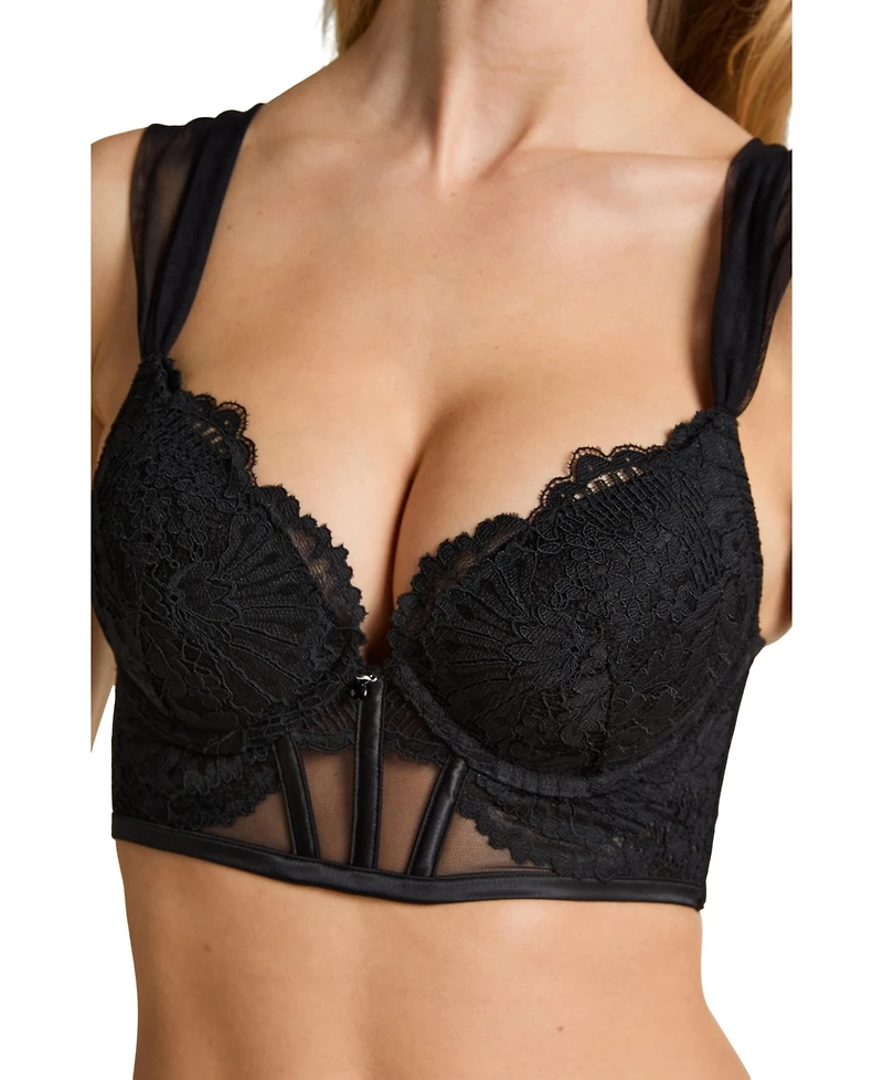 Hunkemoller Women's Whitney Padded Underwired Longline Push-Up Bra