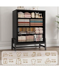 gaomon 4 Dresser for Bedroom, 38.6 in Tall Dresser, Tall Drawer with Storage Freestanding, Wooden Closet Storage Chest for Living Room, Bedroom