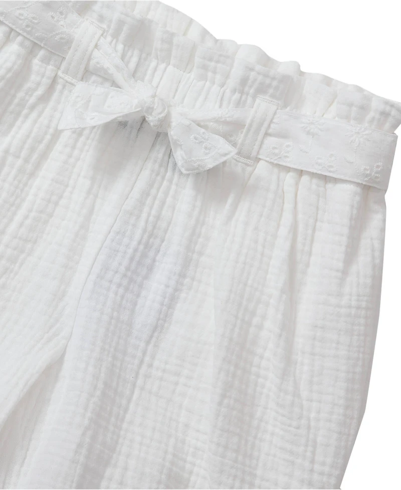 Lands' End Girls Woven Belted Pull On Short