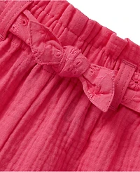 Lands' End Girls Woven Belted Pull On Short