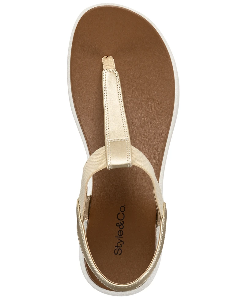 Style & Co Women's Harperr Elastic Round Toe Flat Sandals, Macy's Exclusive