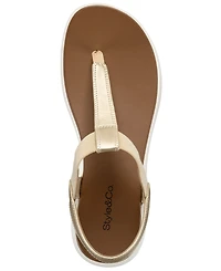 Style & Co Women's Harperr Elastic Round Toe Flat Sandals, Macy's Exclusive
