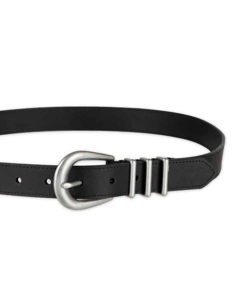 Levi's Women's Skinny Triple Metal Loop Leather Belt