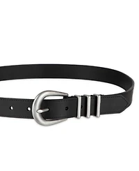 Levi's Women's Skinny Triple Metal Loop Leather Belt