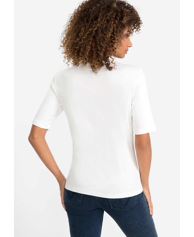 Olsen Women's Solid Short Sleeve T-Shirt