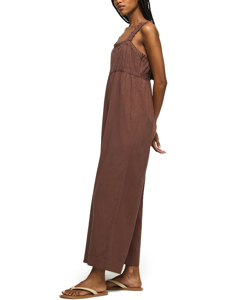 Lucky Brand Women's Lace Square Neck Jumpsuit