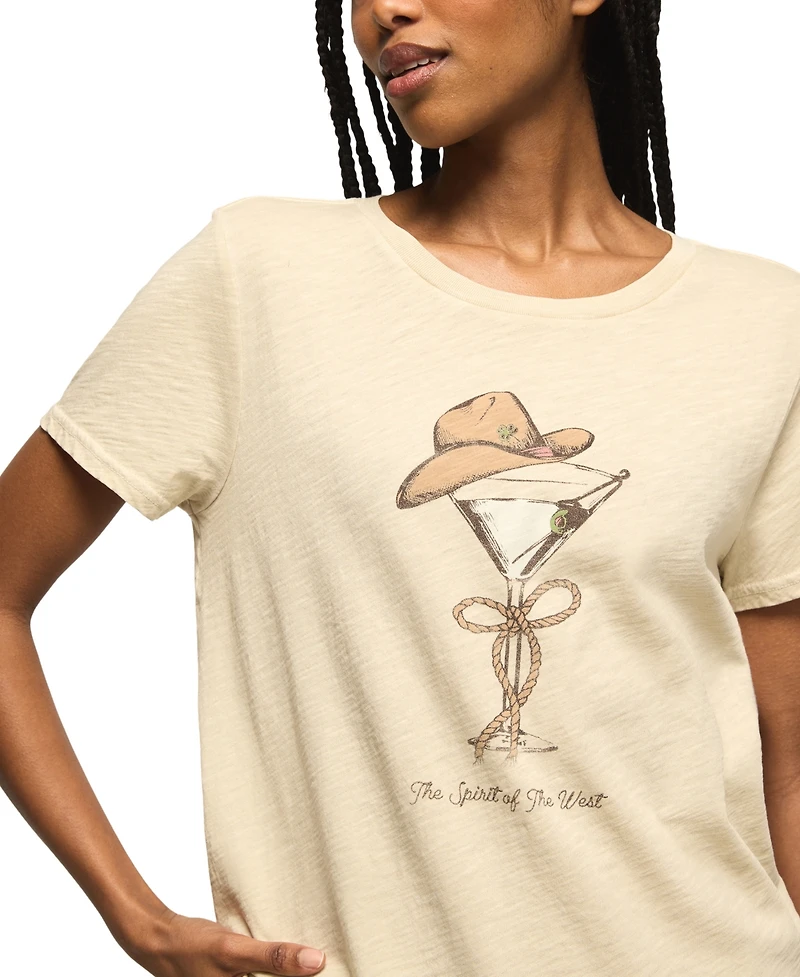 Lucky Brand Women's Cocktail Classic Crewneck T-Shirt
