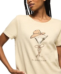 Lucky Brand Women's Cocktail Classic Crewneck T-Shirt