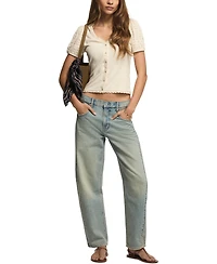 Lucky Brand Women's Barrel Leg Mid-Rise Ankle Jeans