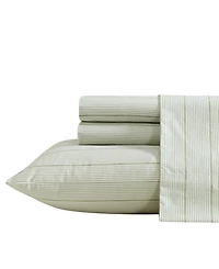 Nautica Ellipse Stripe 200-Thread Count Cotton Percale -Pc. Sheet Set