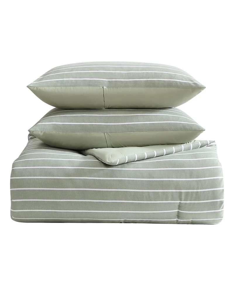 Nautica Park Stripe Printed 3-Pc. Comforter Set, Full/Queen